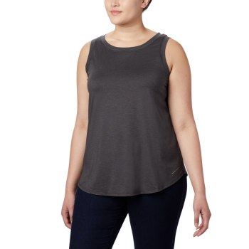 Columbia Place To Place Plus Size, Camiseta Sin Manga Negros Para Mujer | 840621-GLV